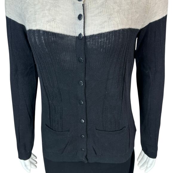 Anthropologie Sparrow Womens Sweater Large Colorblock Lightweight Cashmere Blend - Picture 3 of 8